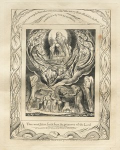 Jobs bok: Pl. 5, Da gikk Satan ut fra Herrens åsyn av William Blake