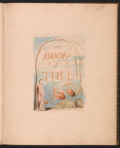 The Book of Thel, plate 2, tittelside av William Blake
