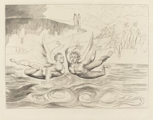 Kretsen av de korrupte tjenestemenn; djevlene som ødelegger hverandre av William Blake