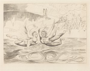 Kretsen av de korrupte tjenestemenn; djevlene som ødelegger hverandre av William Blake