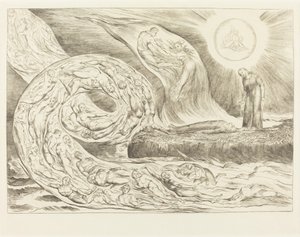 The Circle of the Lustful: Paolo og Francesca, 1827. av William Blake