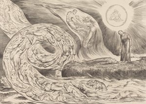 The Circle of the Lustful: Paolo og Francesca, 1827. av William Blake