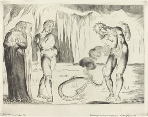 Tyvenes sirkel; Buoso Donati angrepet av slangen av William Blake