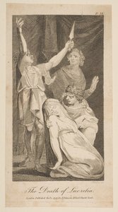 Lucretias død, fra Allens nye og upartiske romerske historie, 1797. av William Blake