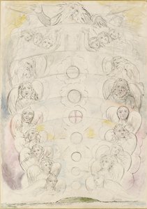 Guddommen, som de ni sfærer kommer fra, 1825-1827 av William Blake