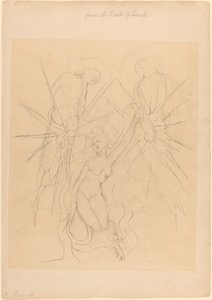 Englenes nedstigning til en av menneskenes døtre av William Blake