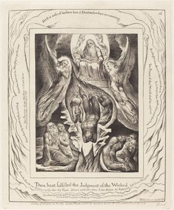 Satans fall, 1825. av William Blake