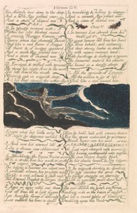 The First Book of Urizen, Plate 11, "To nesebor bøyd ned til dypet . . . ." (Bentley 13) av William Blake