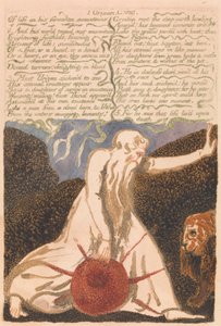 Den første boken til Urizen, Plate 20, "Av liv forlatte fjell ...." (Bentley 23) av William Blake
