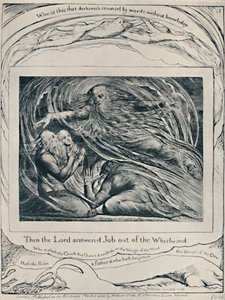 Herren svarer jobb ut av virvelvinden. Fra Job., c1780-1820, 1923 av William Blake