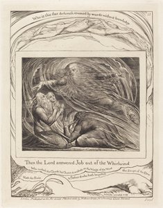 Herren svarer Job ut av virvelvinden av William Blake