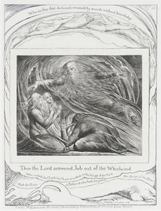Herren svarer Job ut av stormvinden av William Blake