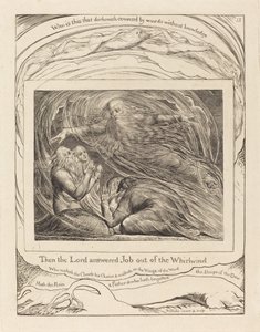 Herren svarer jobb ut av virvelvinden, 1825. av William Blake
