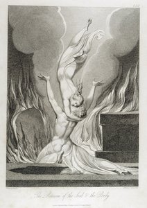 The Reunion of the Soul and the Body, pl.13, illustrasjon fra 'The Grave, A, Poem' av William Blake (1757-1827), gravert av Luigi Schiavonetti (1765-1810), 1808
