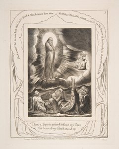 The Vision of Eliphaz, fra illustrasjoner av Jobs bok, 1825-26. av William Blake