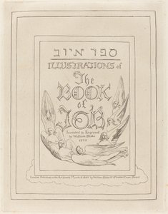 Tittelsiden til de graverte illustrasjonene til Jobs bok av William Blake