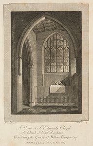 Utsikt over St. Edmunds kapell i Church of East Dereham..., 1804. av William Blake