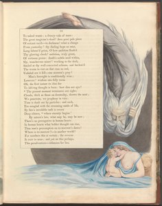 Young's Night Thoughts, side 13, "Det nåværende øyeblikket avslutter vårt syn" av William Blake