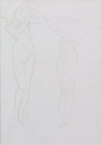 Studie (metalpoint) av William Blake Richmond