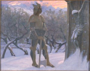 Hunen og krusifikset av William Blake Richmond