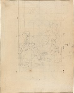Dronning Katherines drøm [rekto] av William Blake after Henry Fuseli