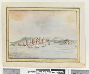 Opp. s. 65. `Inngangen til Port Jackson 27. januar 1788