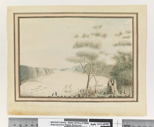 Opp. s. 90. `Utsikt i Broken Bay New South Wales. mars 1788