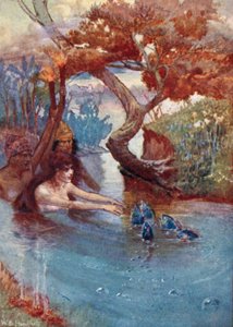 Illustrasjon for Vathek, An Arabian Tale, av William Beckford (farge litho)