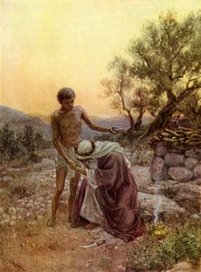Abraham og Isak ved Mount Moria - Bibelen av William Brassey Hole