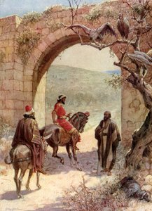 Akab og Elia møtes - Bibelen av William Brassey Hole