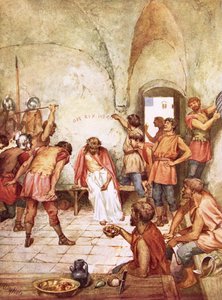 Jesus hånet av romerske soldater av William Brassey Hole