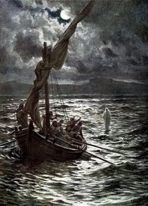 Jesus går på vannet - Bibelen av William Brassey Hole