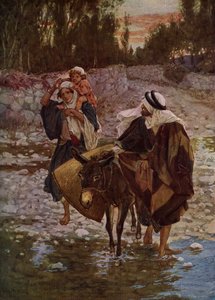 Maria, Josef og Jesus reiser til Egypt - Bibelen av William Brassey Hole