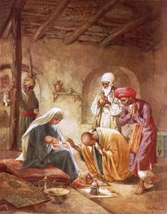 Tre konger som tilber Kristus