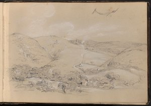 Hill and Valley Scene av William Brockedon
