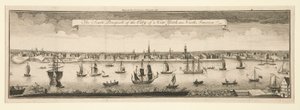 The South Prospect of City of New York i Nord-Amerika av William Burgis