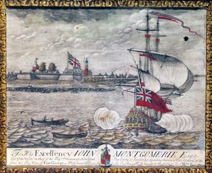 Til Hans Eksellens John Montgomerie Esq. (Utsikt over Fort George) av William Burgis
