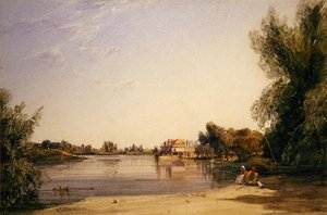 En mølle på Seinen av William Callow