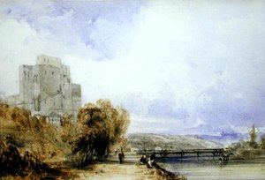 Chateau de Montboucher (akvarell på papir) av William Callow