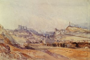 Edinburgh fra Salisbury Crags av William Callow