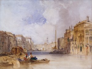 Canal Grande, Venezia (akvarell og blyant på papir) av William Callow