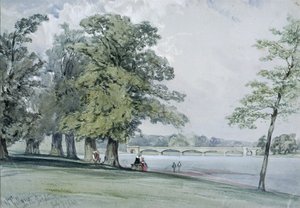 Utsikt over Serpentine, Hyde Park av William Callow