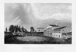 Innvendig utsikt over Astleys Amphitheatre i London slik det så ut i 1777, 1840.