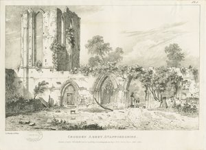 Croxden Abbey: gravering, nd [1821] (trykk)