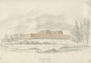 Stafford - Shire Hall: arkitektens blekktegning (tonet), nd [c 1798] (tegning)