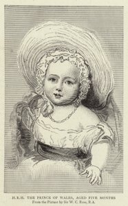 H R H Prinsen av Wales, fem måneder gammel (gravering) av William Charles (after) Ross