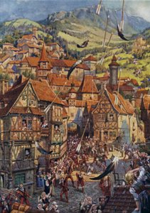 Illustrasjon for Child of the Air av M H Spielmann (farge litho) av William Charles John Pitcher