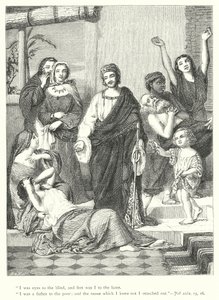 The Prosperous Days of Job (gravering) av William Charles Thomas (after) Dobson