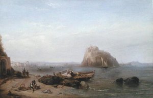 A View of Ischia (olje på lerret) av Clarkson Frederick Stanfield