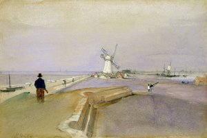St. Malo (grafitt, akvarell og kroppsfarge på papir)